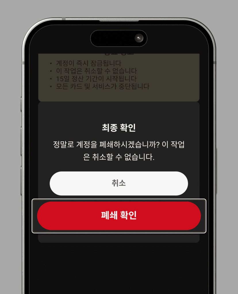 Step 4: Confirm Deletion modal