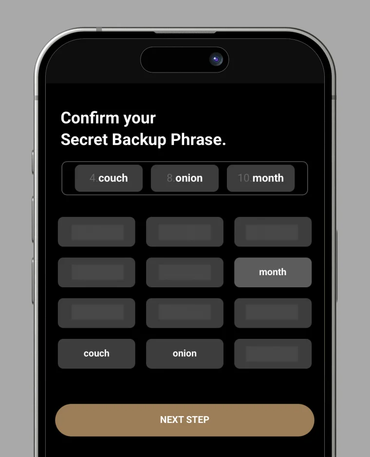 Mnemonic Confirmation