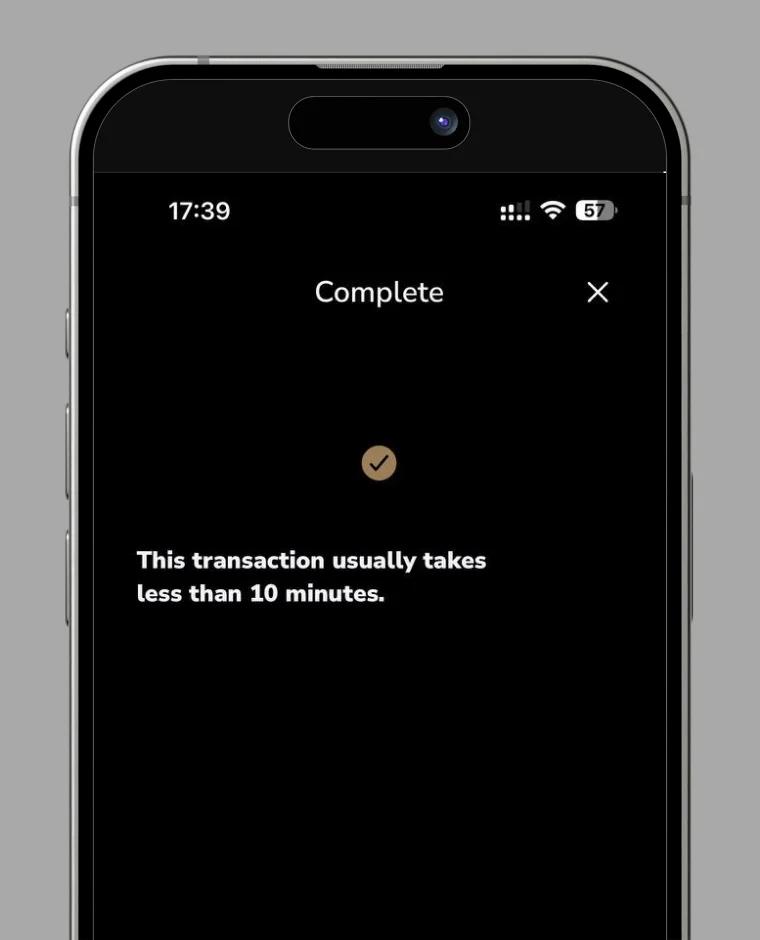 How to send crypto assets step 5