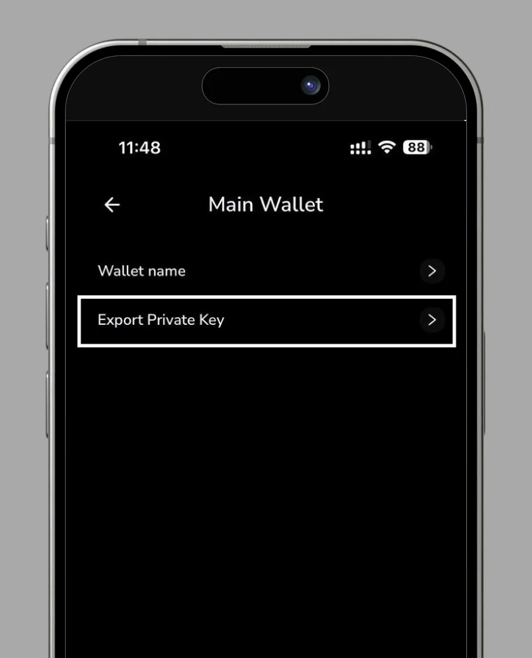 Private key step 3