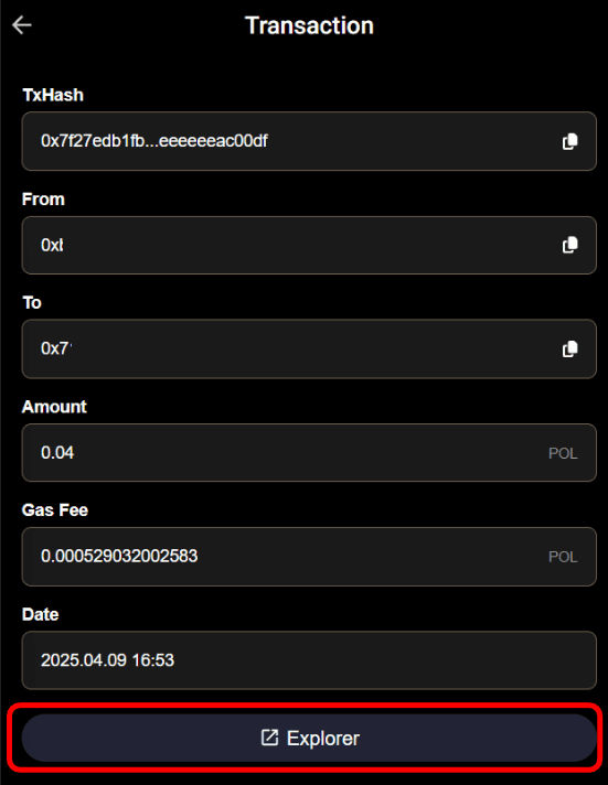 How to check your transaction history step 3