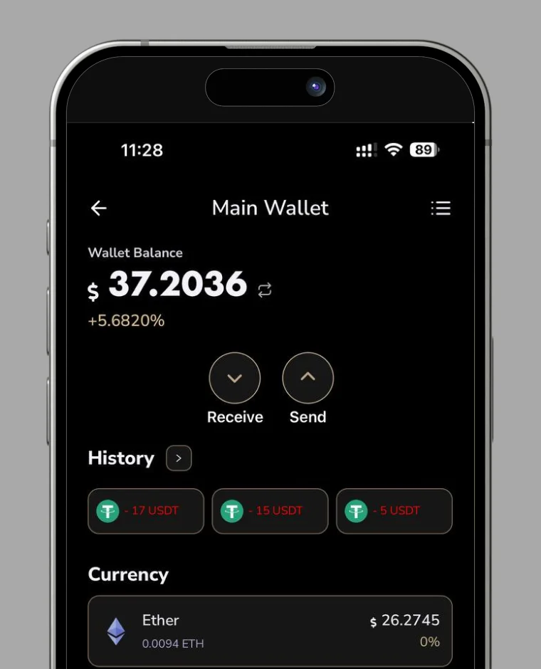 Wallet balance step 2