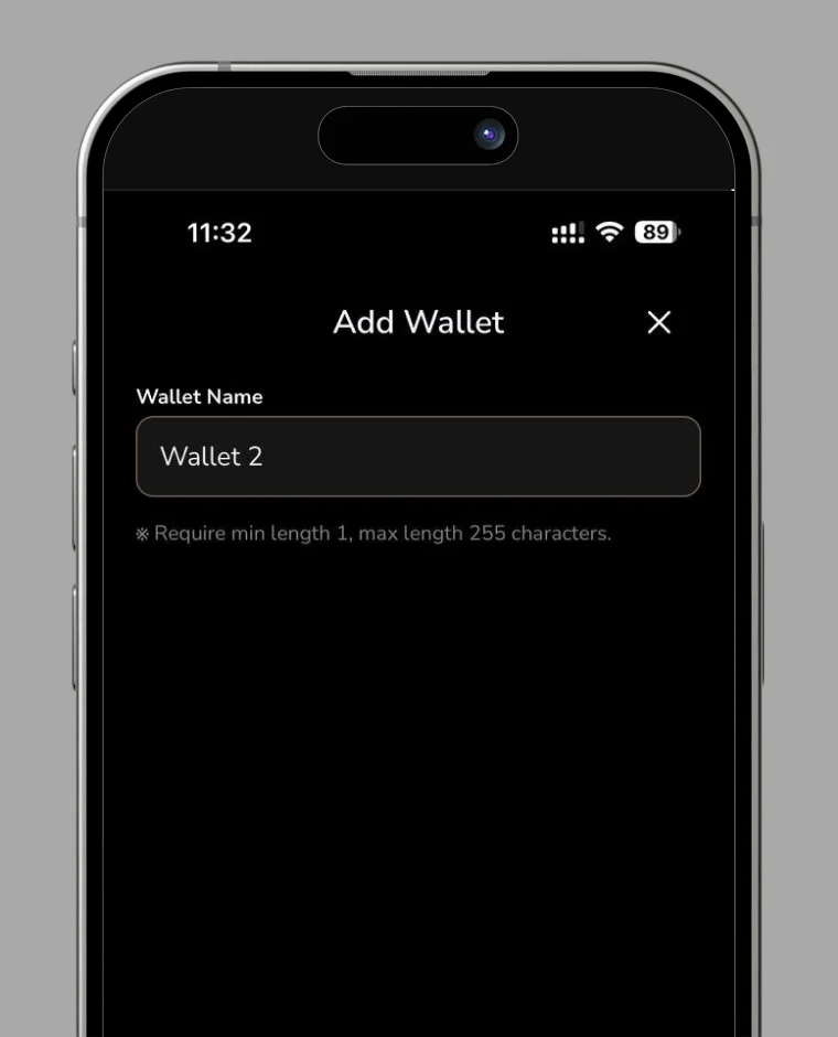 Second wallet step 3