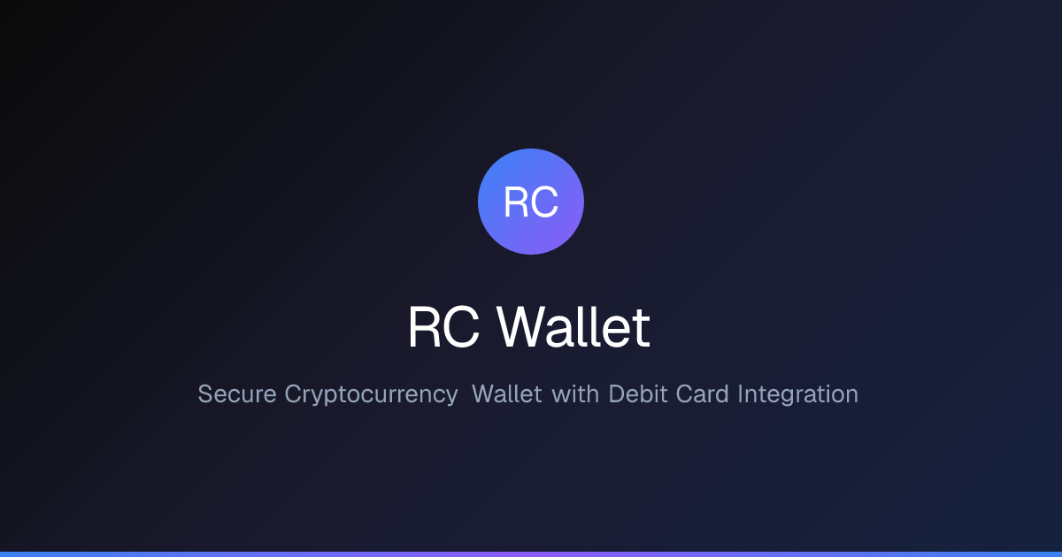 RC Wallet - Innovative Cryptocurrency Wallet
